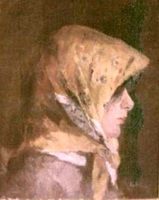 pictură - Andreescu, Ion; Profil de fată (Broboadă galbenă)