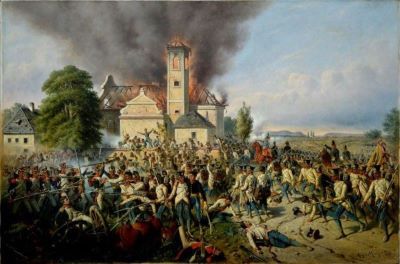 pictură - Maly, August von; Bătălia de la Aspern