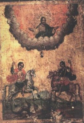 icoană; Sfântul Militari Gheorghe și Dimitrie