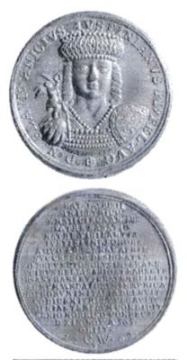 Medalie dedicată împăratului Iustinianus