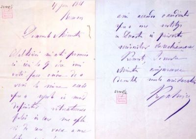 scrisoare - Kogălniceanu, Mihail; Mihail Kogălniceanu către Eugeniu Stătescu