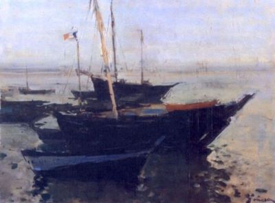 pictură - Stoenescu, Eustațiu; În portul Loctudy