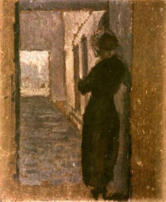 pictură - Pallady, Theodor; Femeie în poartă