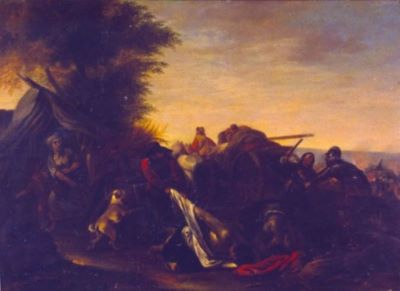 pictură - Cuyp, Aelbert; Atac la drumul mare