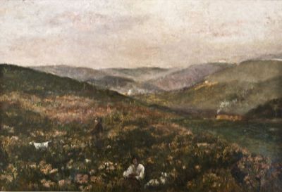 pictură de șevalet - Pallady, Theodor; Vânătoare la Bucium
