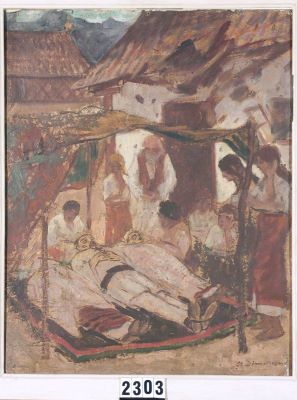 Pictură de șevalet - Dimitrescu, Ștefan; Morții de la Cașin