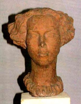 sculptură - Cossăceanu-Lavrilliere, Margareta; Cap de femeie
