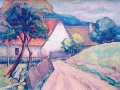pictură - Ressu, Camil; Sat ardelenesc