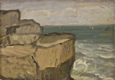 pictură de șevalet - Pallady, Theodor; Peisaj marin cu stânci