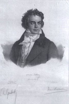 pictură - Grevedon, Pierre Louis Henri; Portretul lui Ludwig van Beethoven