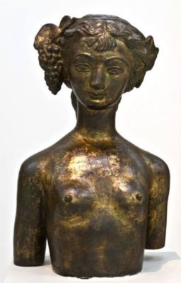 sculptură decorativă - Irimescu, Ion; Fată cu struguri