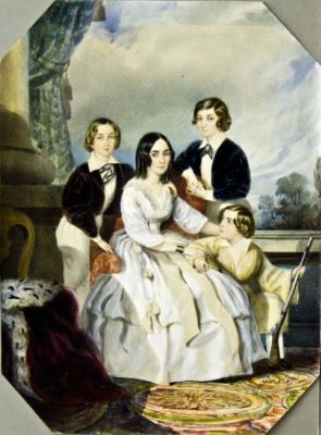 pictură - Rosenthal, Constantin Daniel; Anica Manu cu copii