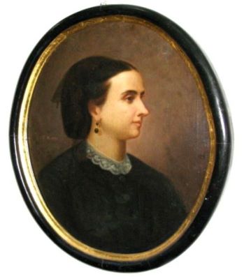 pictură - Henția, Sava; Portret de femeie (profil de femeie)