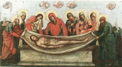 pictură - Grigorescu, Nicolae; Coborârea în mormânt (Epitaful de la Zamfira)