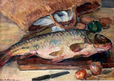 pictură - Steriadi, Jean Alexandru; Natură moartă cu crap