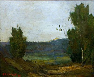 pictură - Catargi, Henri H.; Peisaj