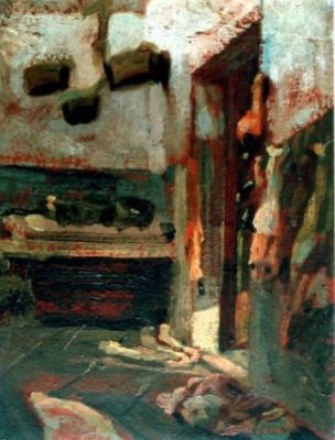 pictură - Sicker, Walter Richard; Interior de măcelărie