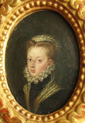 pictură - Anonim flamand  (în registrul inventar: Anonim olandez); Anna de Austria, a IV-a soție a lui Felipe II, regele Spaniei