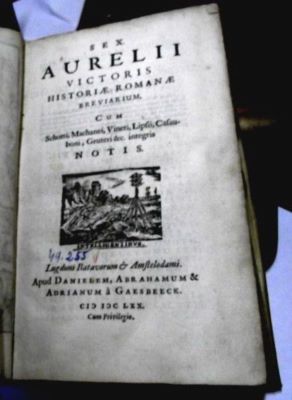 carte veche - Victor Aurelius Sextus – autor; Cum Schotti, Macchanei, Vineti, Lipsii, Casauboni, Grutteri... Notis; Historiae romanae