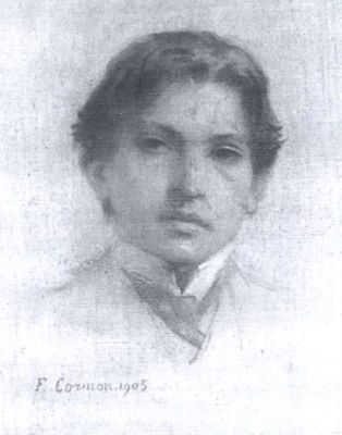 pictură - Cormon, Fernand; Portret George Enescu