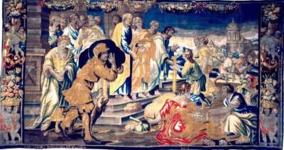 tapiserie - Reggelbrugghe, Abel; Moartea lui Anania