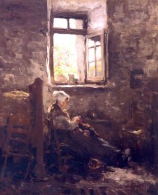 pictură - Grigorescu, Nicolae; Interior breton