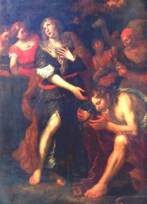 pictură; Servitorul lui Avraam întâlnește pe Rebecca la fântână
