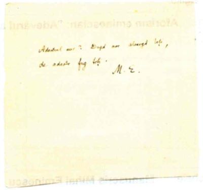 manuscris - Eminescu, Mihai; Aforism eminescian
