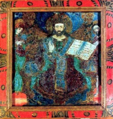 icoană pe sticlă - Morar, Ion; Iisus Mare Învățător