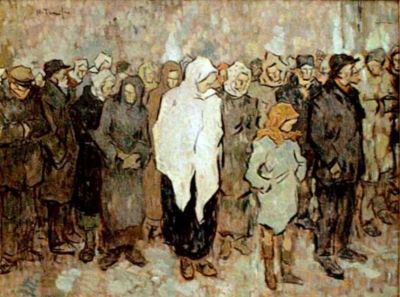 pictură - Tonitza, Nicolae; Coadă la pâine