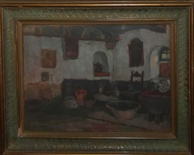 pictură de șevalet - Teodorescu Romanați, Gheorghe; Camera turcească din palatului Reginei Maria de la Balcic