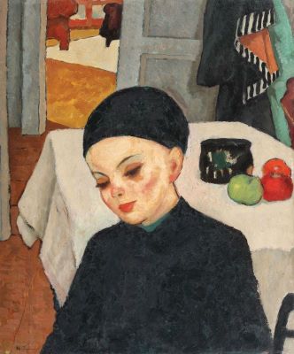 pictură de șevalet - Tonitza, Nicolae; Lecția