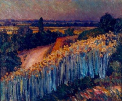 pictură - Mützner, Samuel; Peisaj de câmpie cu flori