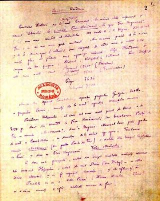 manuscris - Eminescu, Mihai; Însemnări istorice și geografice referitoare la Transilvania, Ungaria, Polonia, Turcia