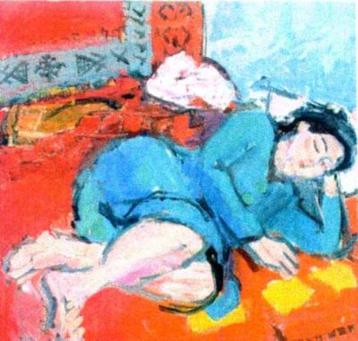 pictură - Ciucurencu, Alexandru; Fată dormind