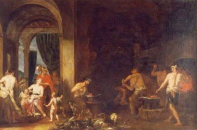 pictură - Heiss, Johann; Atelierul lui Vulcan