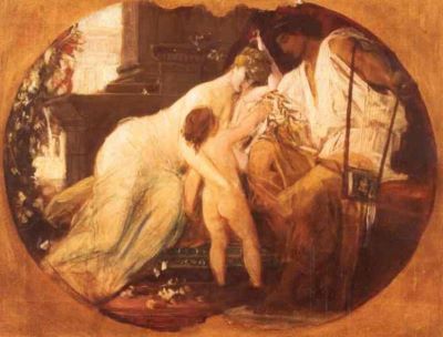 pictură - Klimt, Gustav; Scenă mitologică