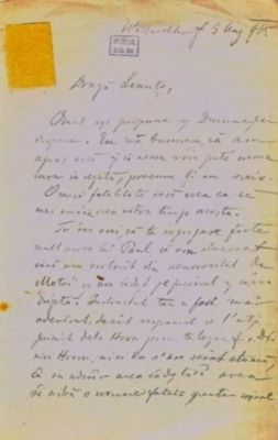 scrisoare - Mureșianu, A. Aurel; Aurel Mureșianu către soția sa, Elena