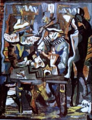 pictură - Iancu, Marcel; Café - Concert