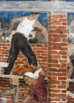 pictură de șevalet - Nagy, Albert; Construcție