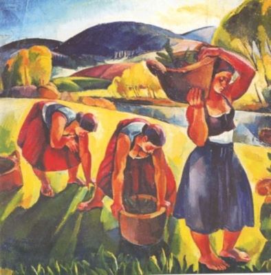 pictură - Nagy, Imre; Culesul sfeclei
