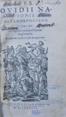 carte veche - Publius Ovidius Naso, autor; Pub. Ovidii Nasonis Metamorphoseon libri XV
