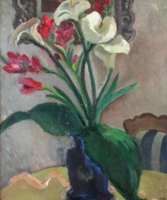 pictură - Bălăcescu-Demetriade, Lucia; Gladiole (Cale)