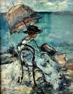 pictură - Petrașcu, Gheorghe; Femeie pe malul mării