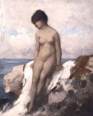 pictură - Grigorescu, Nicolae; Nud pe malul mării