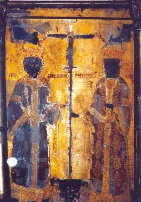 icoană - Preda și Marin; Sfinții Împărați Constantin și Elena