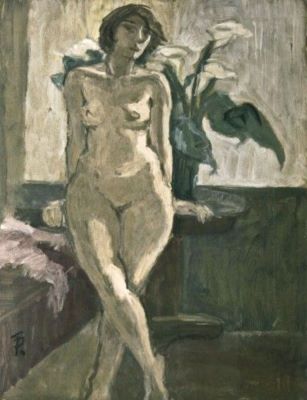 pictură - Pallady, Theodor; Nud cu plantă