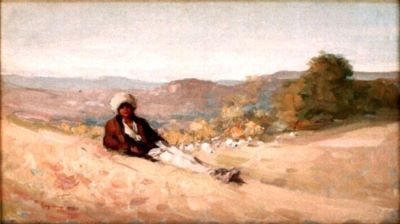 pictură - Grigorescu, Nicolae; Ciobănaș pe Valea Doftanei
