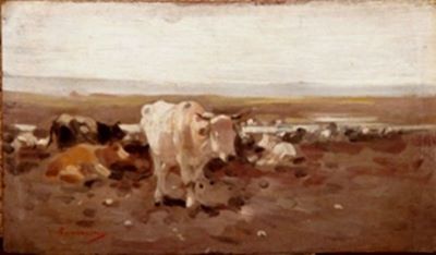 pictură - Grigorescu, Nicolae; Boi