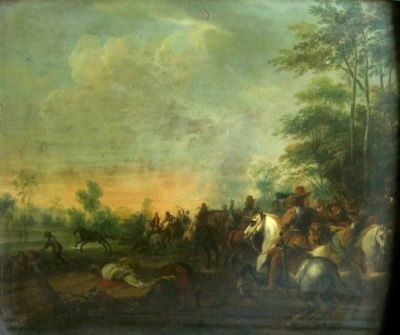 pictură - Hoye, Nicolaus van; Luptă de cavalerie